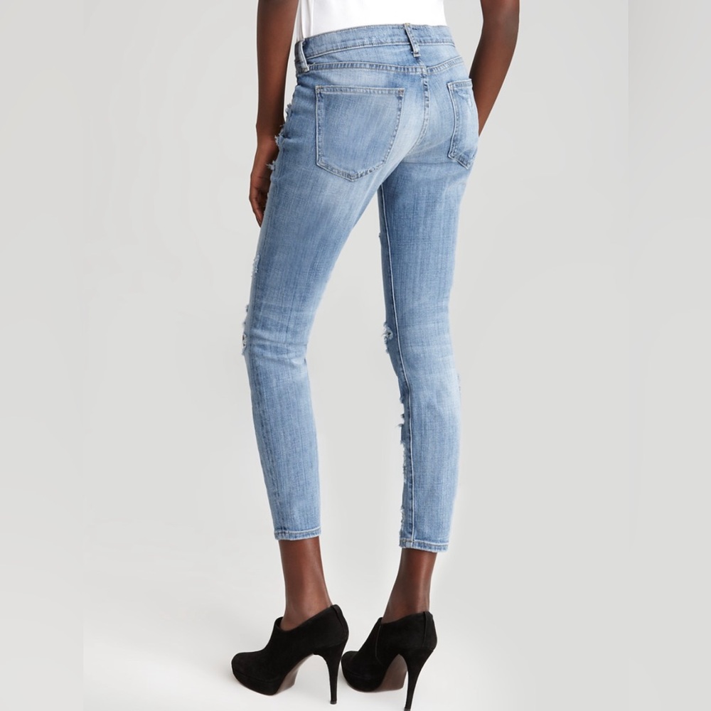 NWT Current/Elliott The Stiletto Skinny Jeans 32 Shredded Wash - Picture 2 of 9